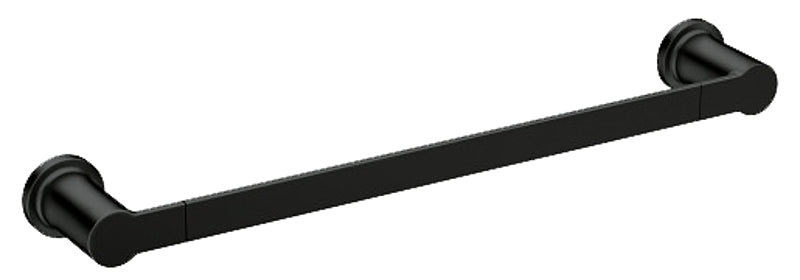 Moen RINZA Series Y1124BL Towel Bar, 24 in L Rod, Zinc, Matte, Wall Mounting