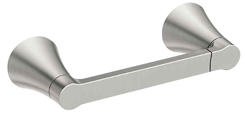 Moen Mikah Series Y0708BN Paper Holder, Zinc, Brushed Nickel, Wall