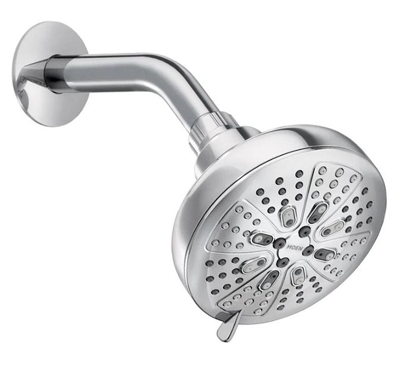 Moen Hydro Energetix 200W0 Showerhead, Round, 1.75 gpm, 1/2 in Connection, IPS, 8-Spray Function, Chrome