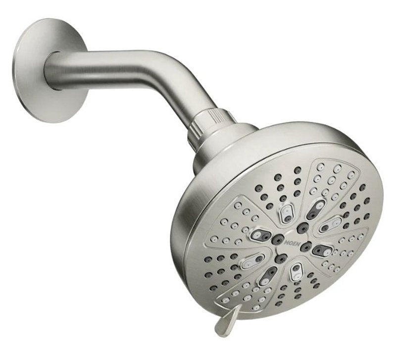 Moen Hydro Energetix Series 200W0SRN Spray Head, Round, 1.75 gpm, 1/2 in Connection, IPS, 8-Spray Function, Plastic