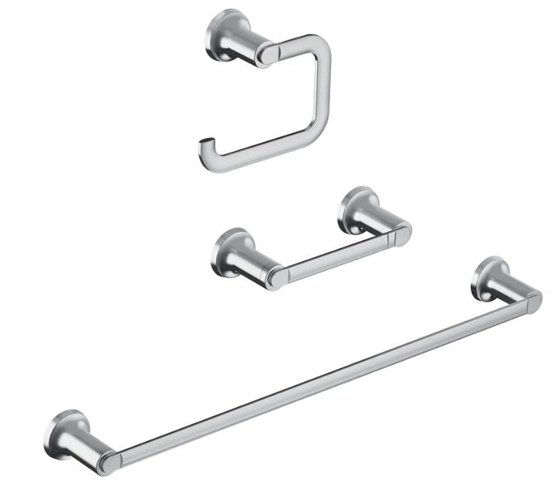 Moen Zyla Series Y1633CH Bathroom Hardware Set, Zinc, Chrome, 3-Piece