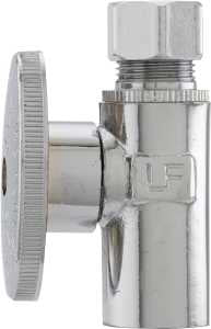Plumb Pak PP61-1PCLF Straight Shut-Off Valve, 1/2 in Connection, Sweat x Compression, Brass Body