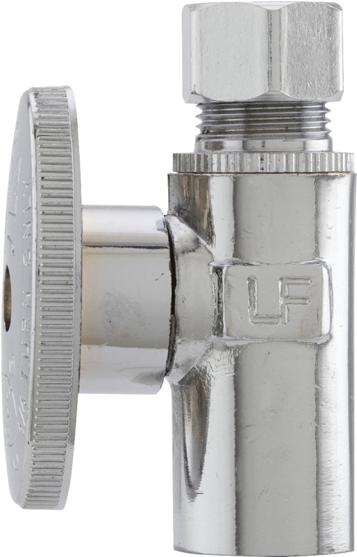 Plumb Pak PP61-1PCLF Straight Shut-Off Valve, 1/2 in Connection, Sweat x Compression, Brass Body