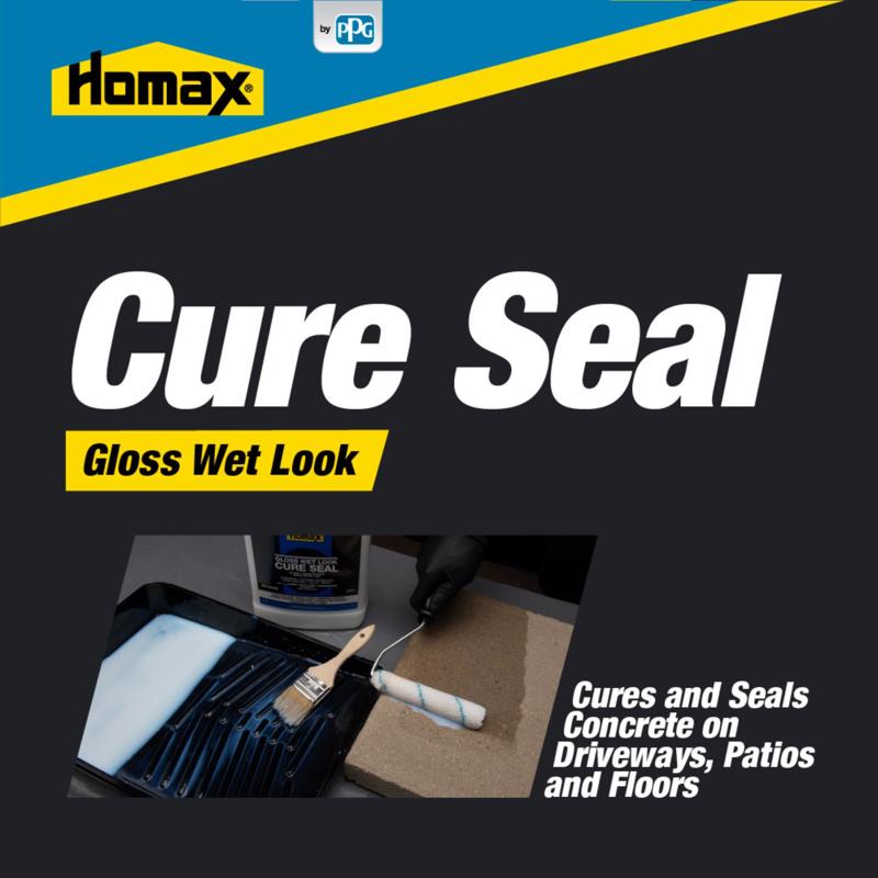 Homax Cure Seal Gloss Clear Water-Based Sealer 1 gal, Pack of 4