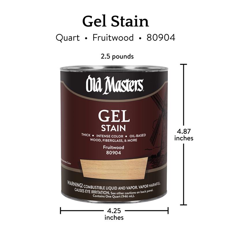 Old Masters Semi-Transparent Fruitwood Oil-Based Alkyd Gel Stain 1 qt