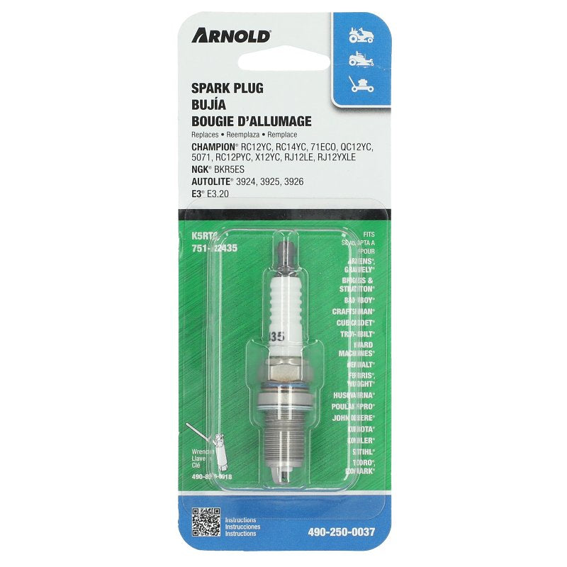 NGK 2460 Standard Spark Plug, 14 mm Dia Thread, 5/8 in Hex