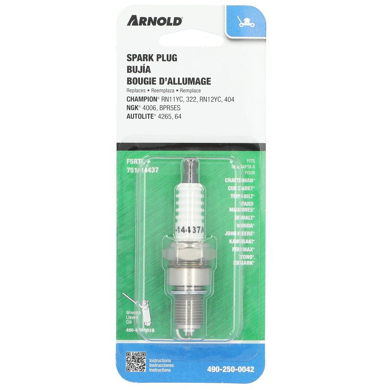 Arnold 490-250-0042 Spark Plug, Nickel