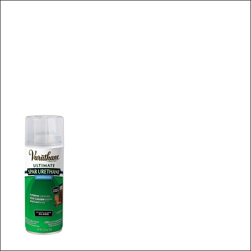 Varathane Ultimate Gloss Crystal Clear Water-Based Acrylic Modified Urethane Spar Urethane Spray 11-, Pack of 6