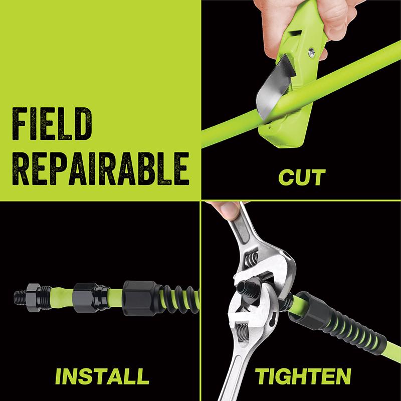 Legacy Flexzilla Pro 50 ft. L X 3/8 in. D Hybrid Polymer Air Hose 300 psi Zilla Green