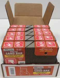 ALLWAY ASB-M Sand Bar, 5 in L, 3-1/2 in W, Medium, Aluminum Oxide Abrasive, Pack of 10