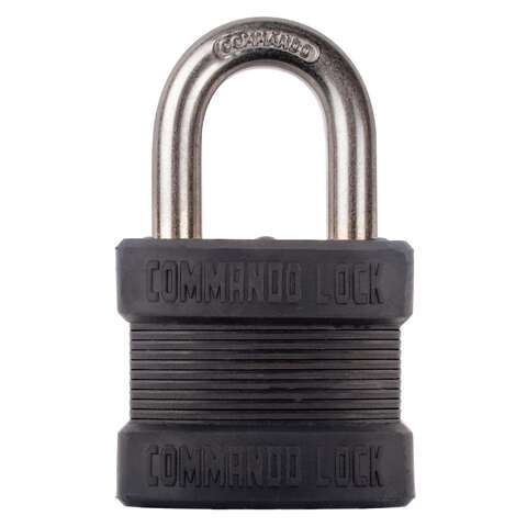 Commando Lock 1-5/8 in. H X 1-3/4 in. W X 1-1/4 in. L Laminated Steel Dual Ball Bearing Locking Padl