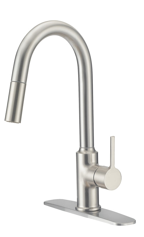 Boston Harbor FP4AF227NP Contemporary Pull-Down Kitchen Faucet, 1.8 gpm, 1-Handle, 1 or 3-Faucet Hole