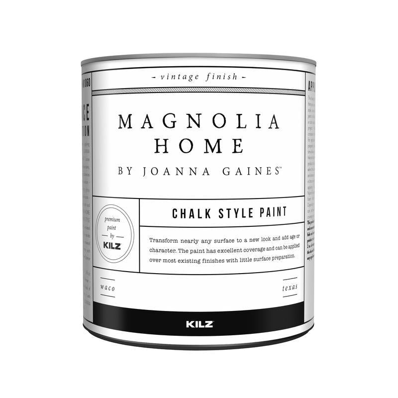 Magnolia Home by Joanna Gaines KILZ Flat Chalk Finish Tint Base Base 3 Furniture Paint Interior 1 qt, Pack of 6