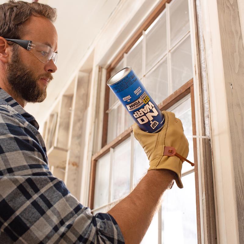 Touch 'n Foam No Warp White Polyurethane Window and Door Foam Sealant 12 oz, Pack of 12