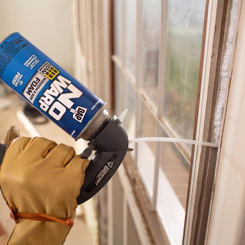 Touch 'n Foam No Warp White Polyurethane Window and Door Foam Sealant 12 oz, Pack of 12
