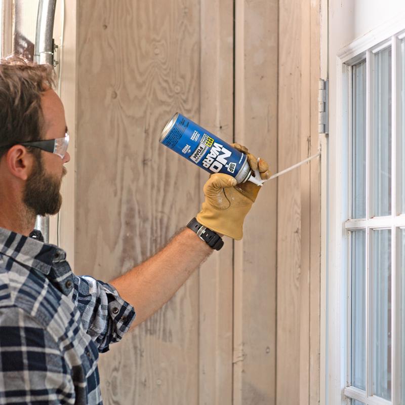 Touch 'n Foam No Warp White Polyurethane Window and Door Foam Sealant 12 oz, Pack of 12