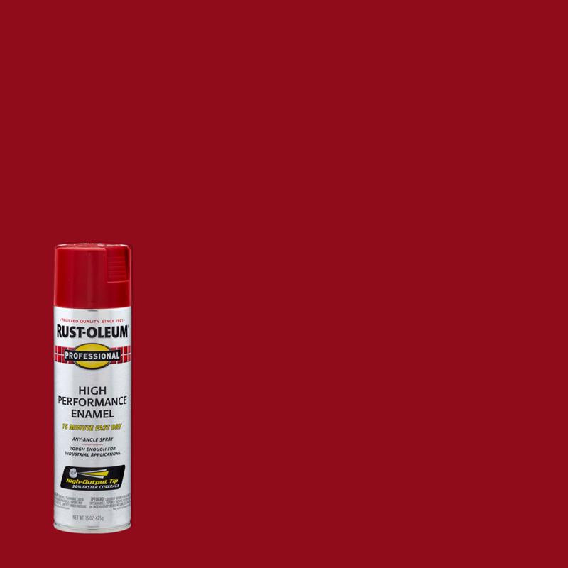 Rust-Oleum Professional Gloss Safety Red Spray Paint 15 oz, Pack of 6