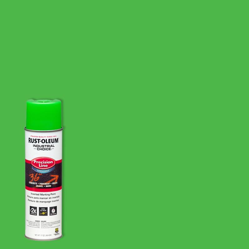 Rust-Oleum Industrial Choice Fluorescent Green Inverted Marking Paint 17 oz, Pack of 6