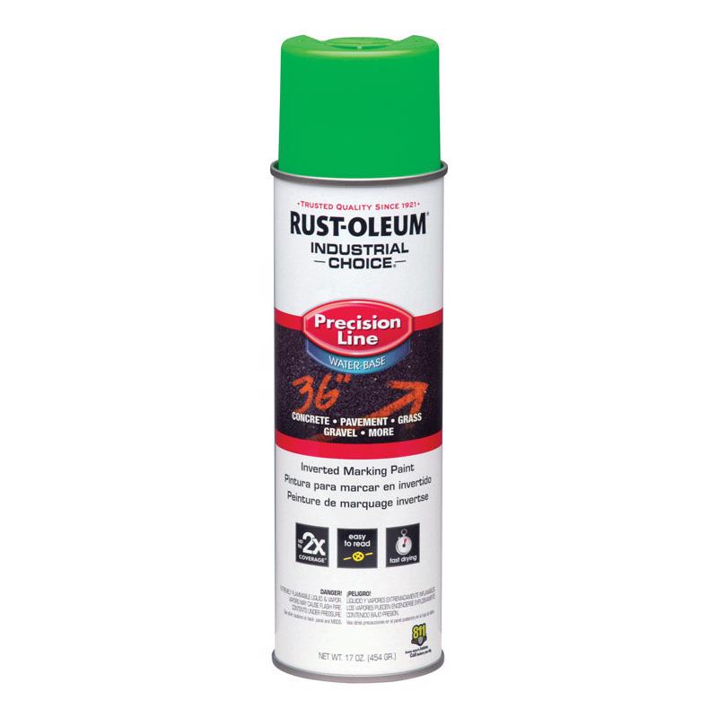Rust-Oleum Industrial Choice Fluorescent Green Inverted Marking Paint 17 oz, Pack of 6
