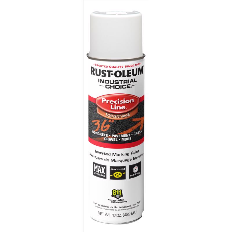 Rust-Oleum Industrial Choice White Inverted Marking Paint 17 oz, Pack of 6