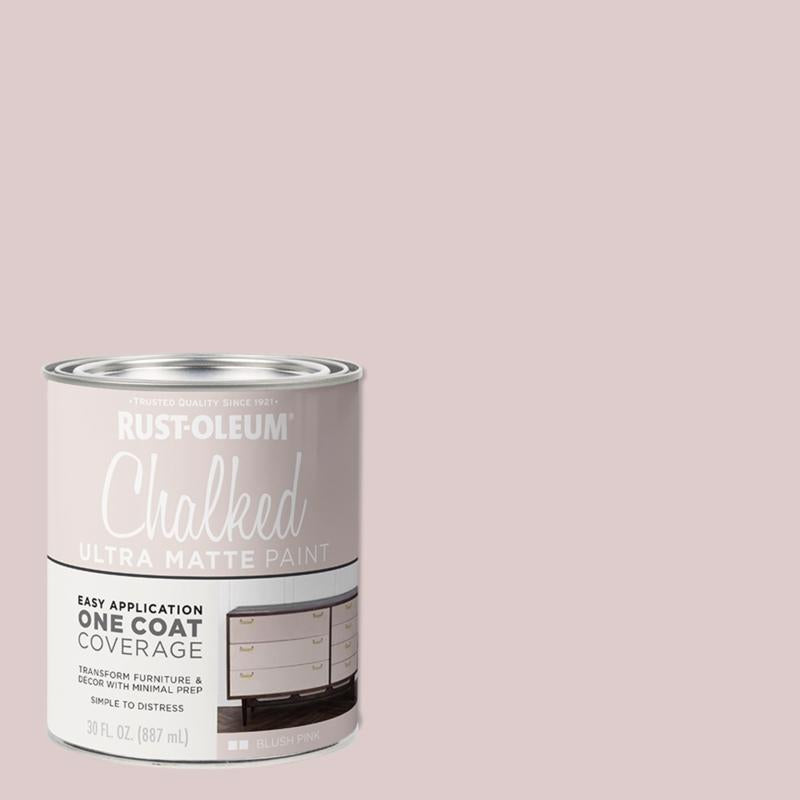 Rust-Oleum Chalked Ultra Matte Blush Pink Water-Based Acrylic Chalk Paint 30 oz, Pack of 2