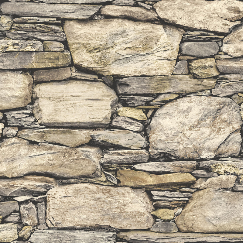 NuWallpaper 20.5 in. W X 216 in. L Hadrian Stone Peel and Stick Wallpaper, Pack of 4