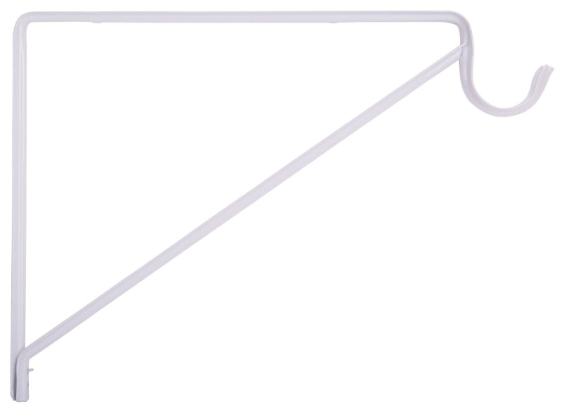 ProSource 21023PH-PCB-PS Standard-Duty Shelf/Rod Bracket, 132 lb, 13 in L, 9 in H, Steel, White, Pack of 10