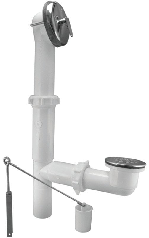Keeney 64W-K Bath Drain, Plastic, Chrome-Plated