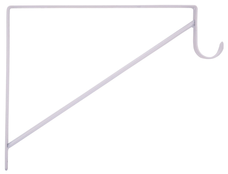 ProSource 21019PH-PCB-PS Heavy-Duty Shelf and Rod Bracket, 220 lb, 13 in L, 9-3/4 in H, Steel, White, Pack of 8
