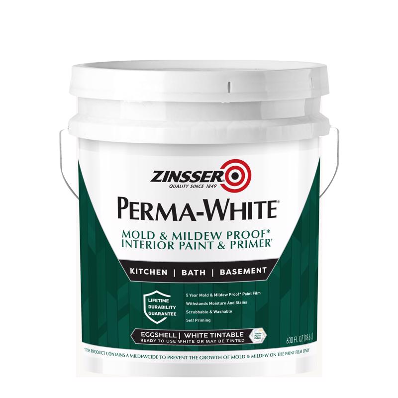 Zinsser Perma-White Eggshell White Water-Based Mold and Mildew-Proof Paint Interior 5 gal