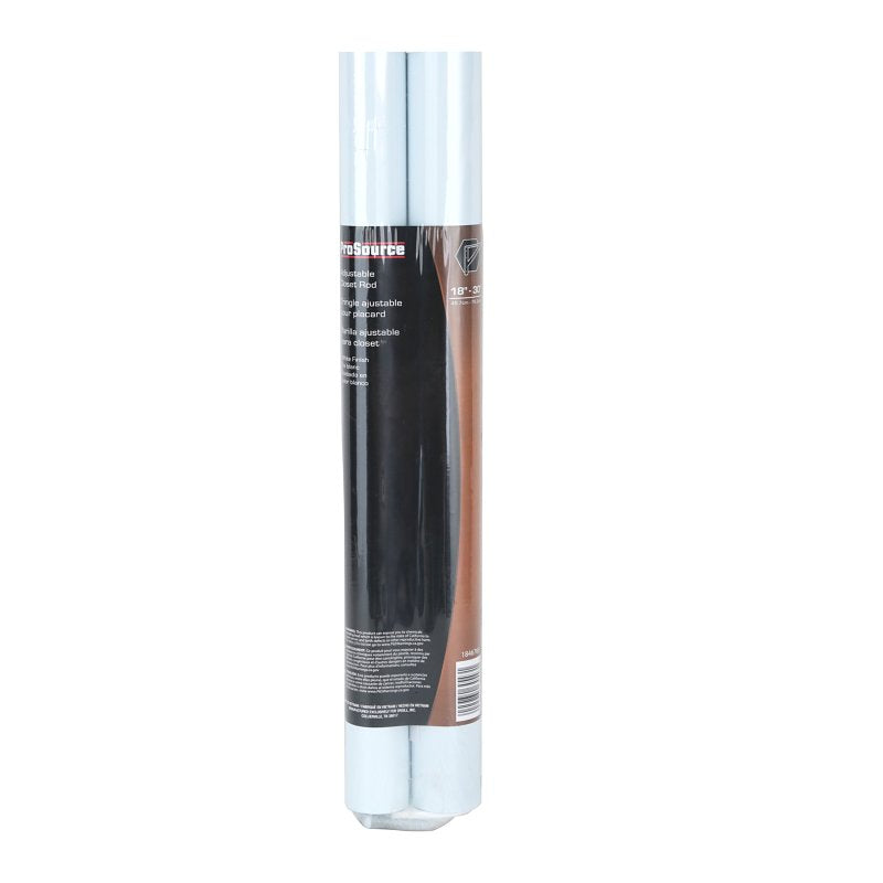 ProSource 21012PHX-PS Adjustable Closet Rod, 18 to 30 in L, Steel