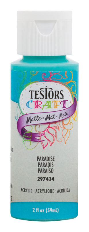 Testors Matte Paradise Water-Based Craft Paint Interior 2 oz, Pack of 6