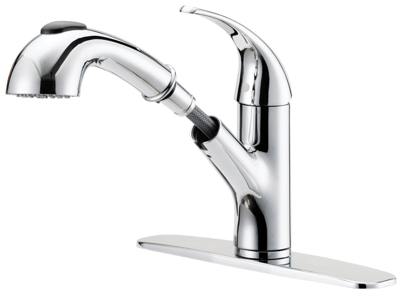 Boston Harbor FP4A4079CP Kitchen Faucet, 1.8 gpm, 1-Faucet Handle, 1, 3-Faucet Hole, Metal/Plastic, Chrome