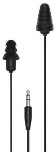 Plugfones Guardian PG-BB Wired Earphones, 23/26 dB SPL, Black