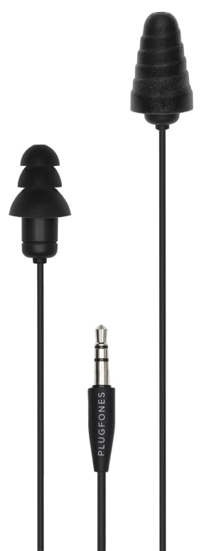 Plugfones Guardian PG-BB Wired Earphones, 23/26 dB SPL, Black