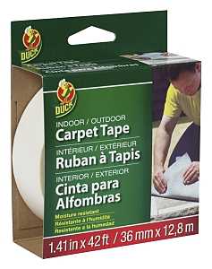 Duck 392907 Carpet Tape, Double Ended, 42 ft L, 1.41 in W