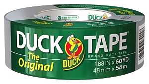 Duck 394475 Duct Tape, Silver, 8 mil Thick, 60 yd L, 1.88 in W