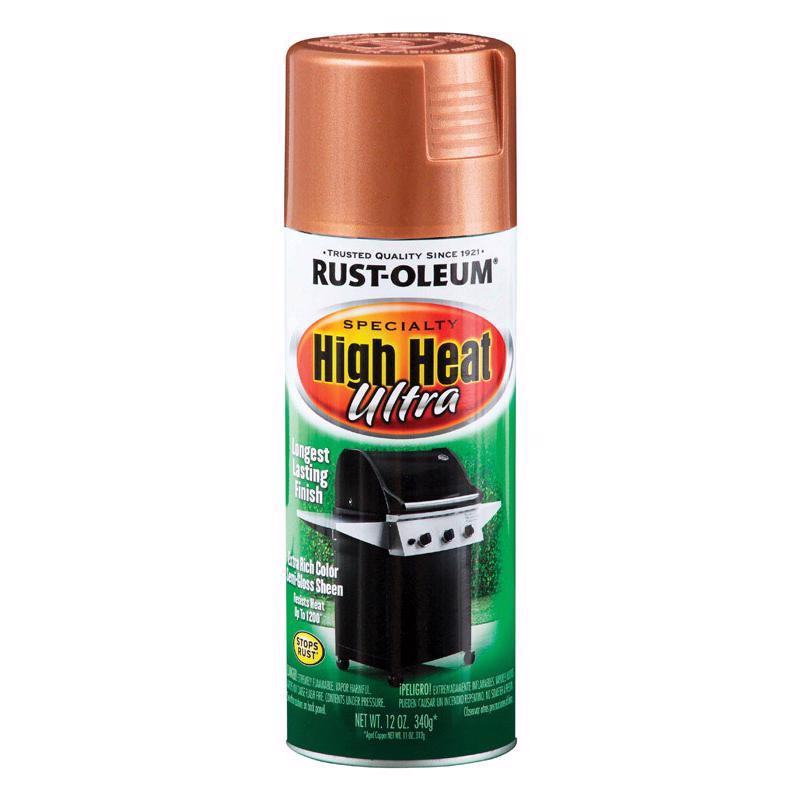 Rust-Oleum Specialty Semi-Gloss Aged Copper Ultra High Heat Spray 12 oz, Pack of 6