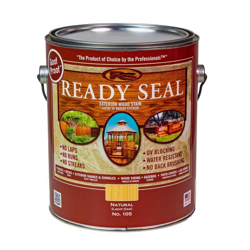 Ready Seal Goof Proof Semi-Transparent Flat Natural Oil-Based Penetrating Wood Stain/Sealer 1 gal, Pack of 4