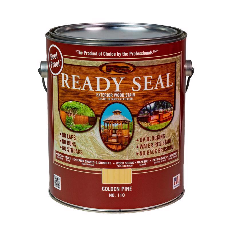 Ready Seal Goof Proof Semi-Transparent Flat Golden Pine Oil-Based Penetrating Wood Stain/Sealer 1 ga, Pack of 4