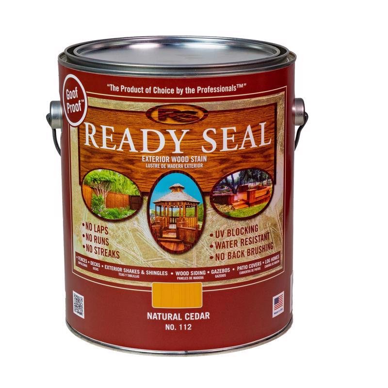 Ready Seal Goof Proof Semi-Transparent Flat Natural Cedar Oil-Based Penetrating Wood Stain/Sealer 1, Pack of 4
