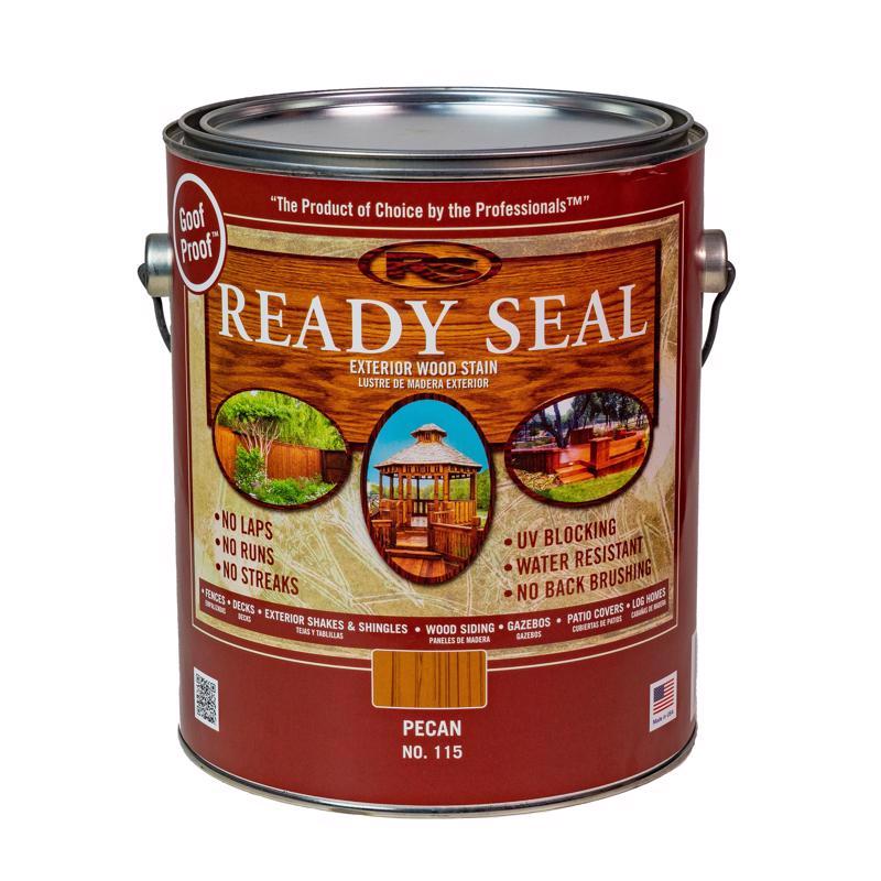 Ready Seal Goof Proof Semi-Transparent Flat Pecan Oil-Based Penetrating Wood Stain/Sealer 1 gal, Pack of 4