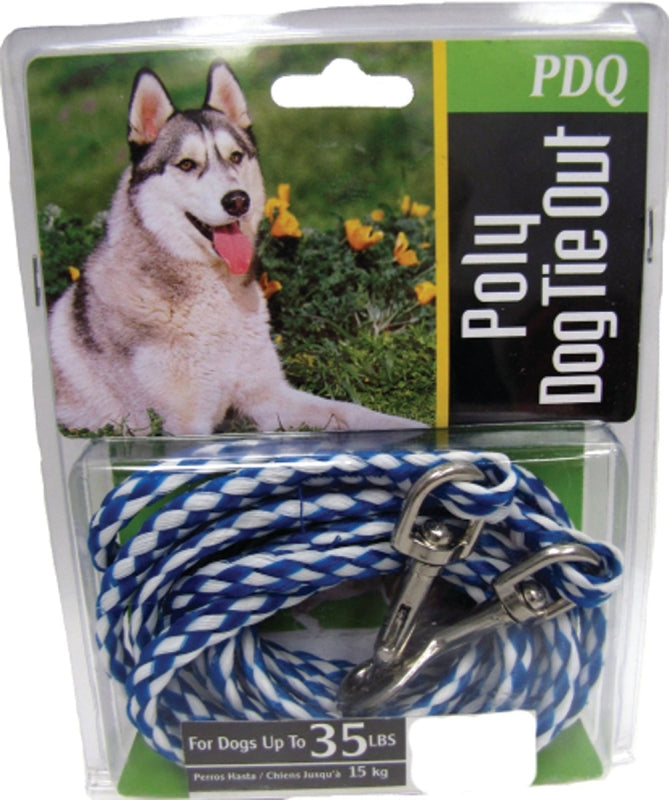 Guardian Gear Q241500099 Pet Tie-Out Belt, Braided, 15 ft L Belt/Cable, Poly, For: Medium Dogs Up to 35 lb