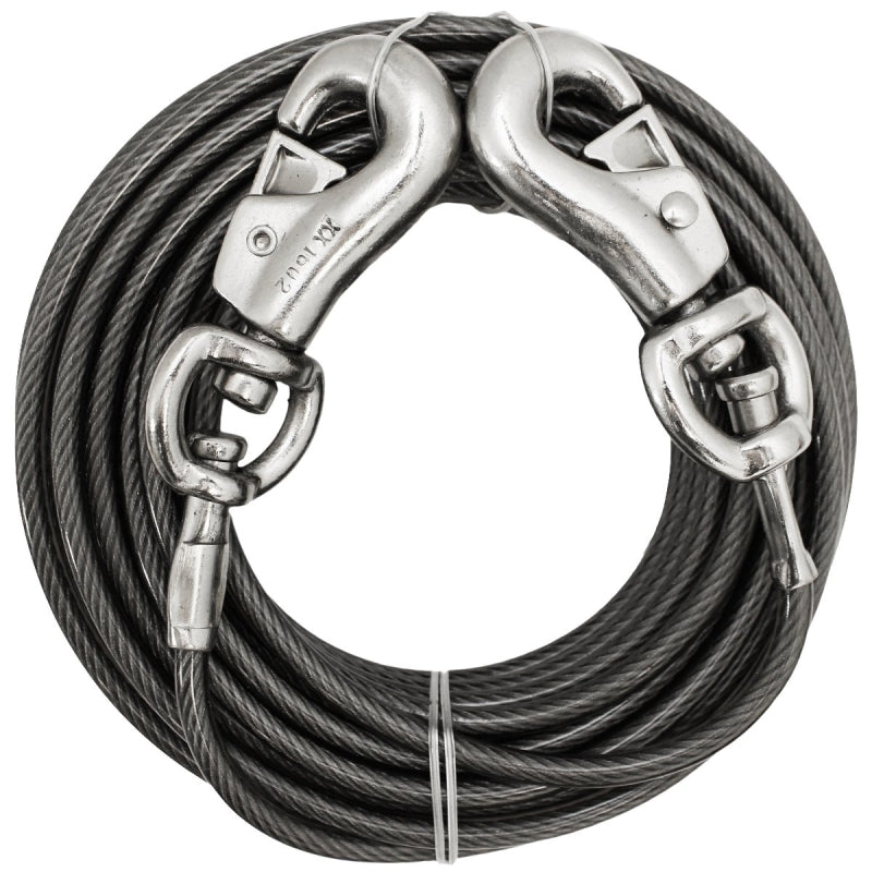 Guardian Gear Q682000099 Super Beast Tie-Out, 20 ft L Belt/Cable, For: Dogs Up to 125 lb