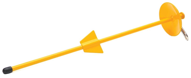 Guardian Gear Dome 01310 Tie-Out Stake, 21 in L Belt/Cable, Steel, Bright Yellow