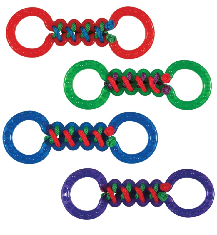 Chomper WB11422M Dog Toy, Braided Double Tug, TPR, Assorted