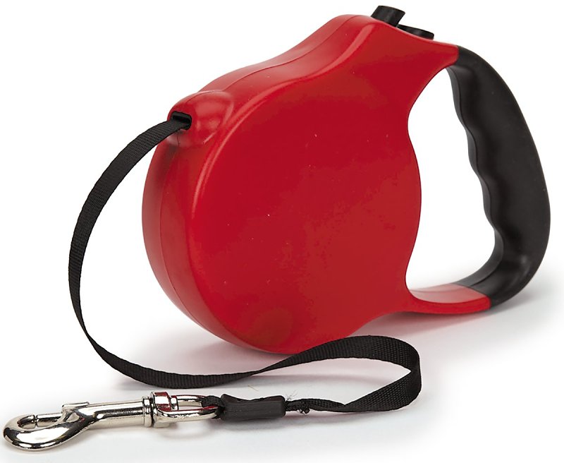 Casual Canine 11610 10 83 Belt Retractable Lead, 10 ft L, Red, Fastening Method: Snap Hook, S Breed