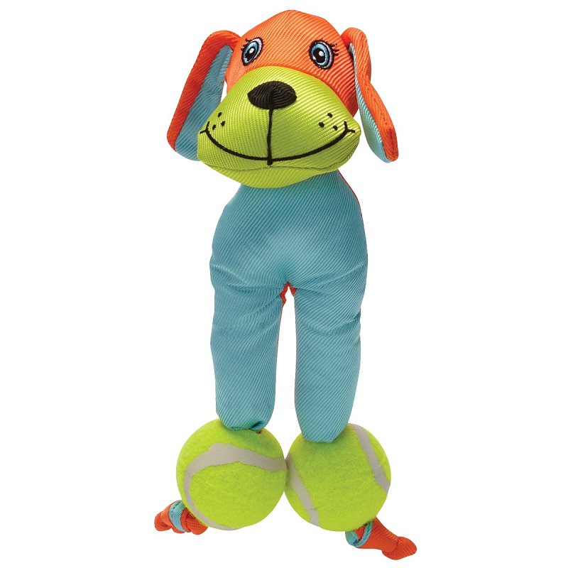 Chomper WB1101M-9 Dog Toy, Chew, Fetch, Tug, Tennis Tot, Nylon, Assorted