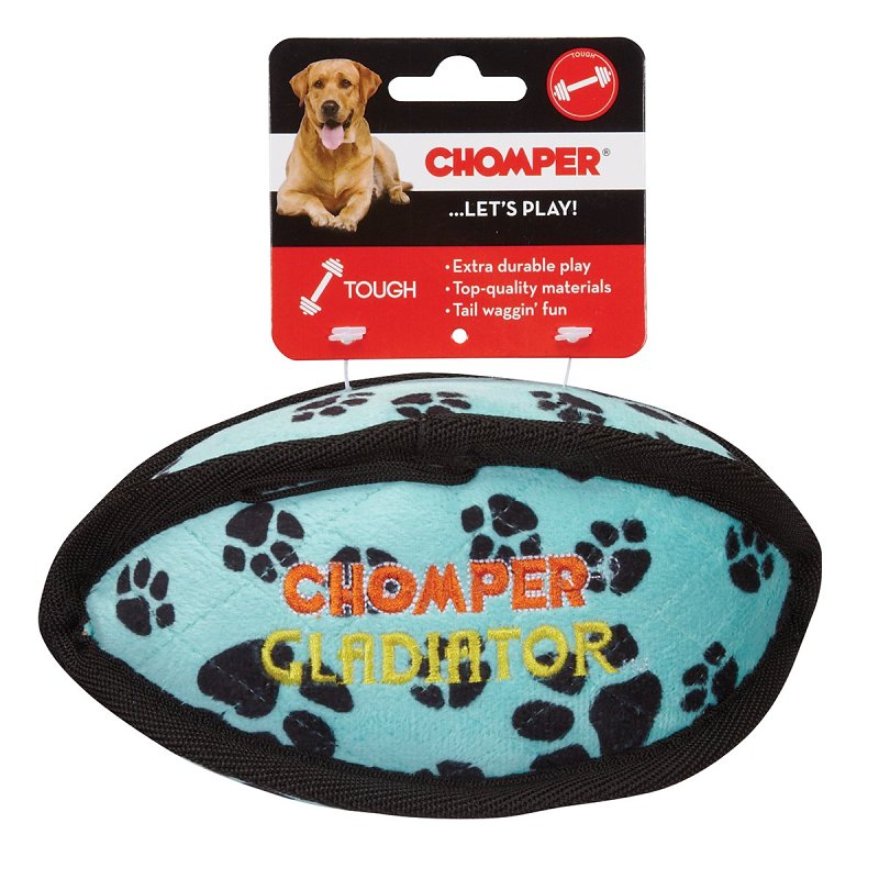 Chomper Gladiator Series WB11506 Dog Toy, L, Plush, Tuff Football, Nylon, Assorted