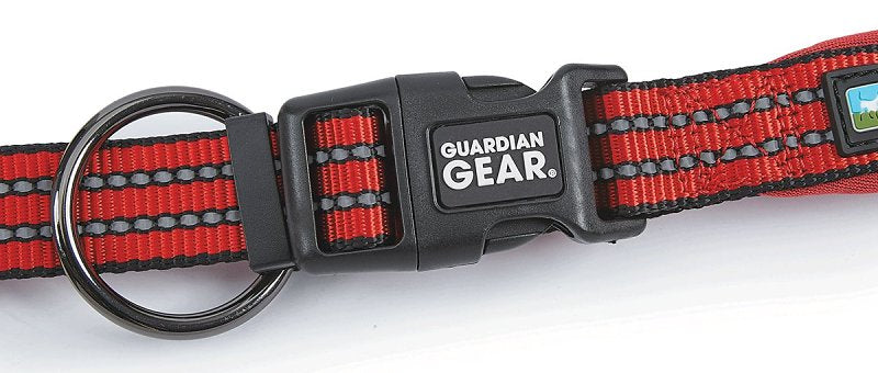 Guardian Gear ZA0006 12 83 Dog Collar, O-Ring Link, 12 to 83 in L Collar, Nylon, True Red